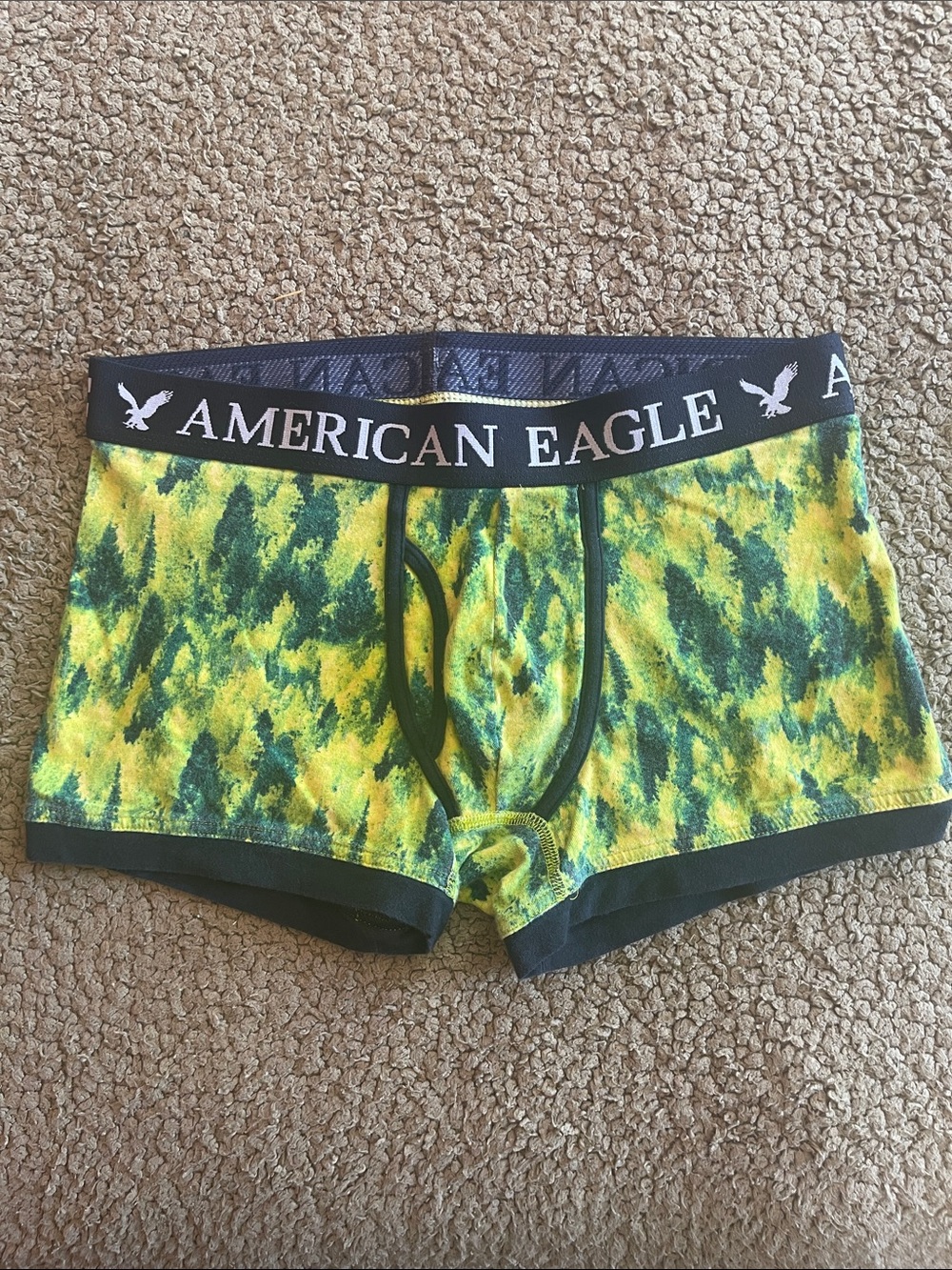 American Eagle Outfitters Yellow & Green Camouflage Boxer Briefs